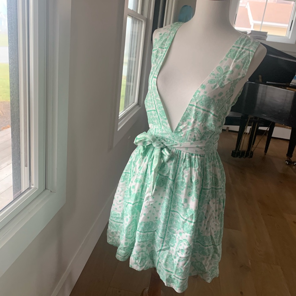 GREEN PASLEY DRESS💚🤍 NWOT
